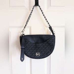 Michael Kors Signature Dover Small Half Moon Messenger